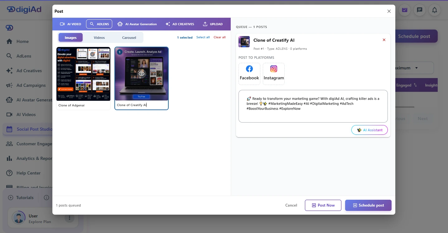 Add Details & Select Platforms
