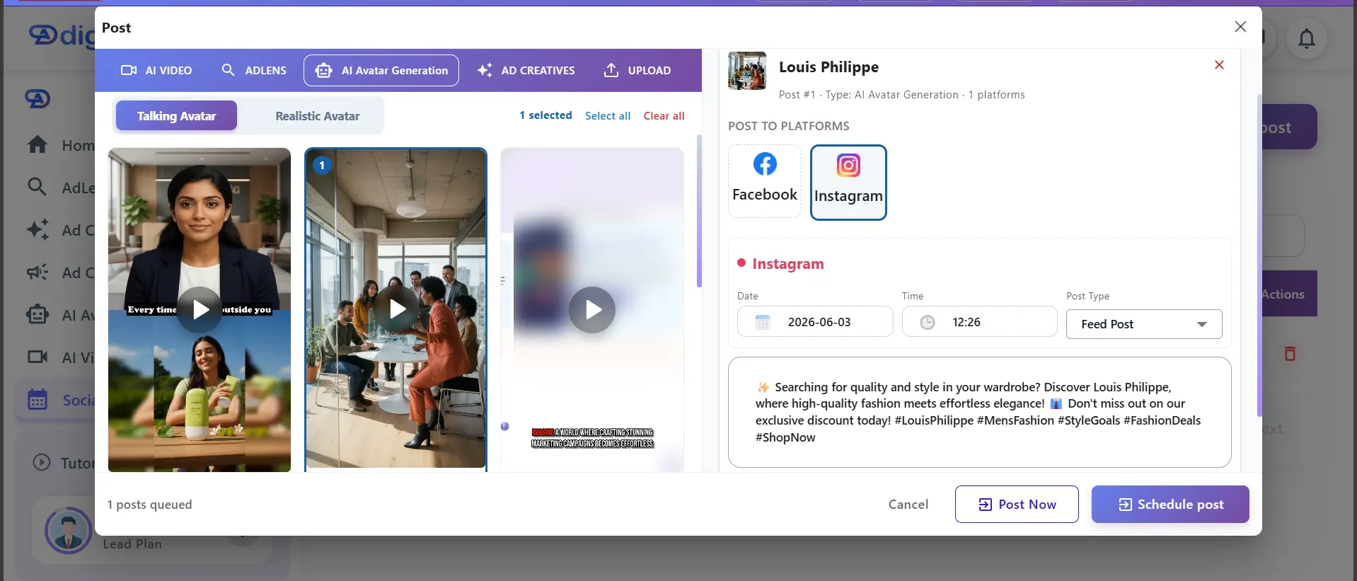 Add Details & Select Platforms